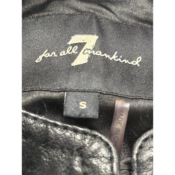 7 For All Mankind Womens Black Lamb Fur Sweater Vest Soft Fuzzy Texture Size S - Picture 6 of 9